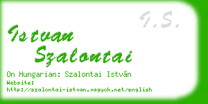 istvan szalontai business card